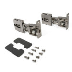 BISAGRA CONECTA 180ª AMORTIGUADA NIQUEL -TITANIO PUERTAS DE MADERA O MARCO DE ALUMINIO