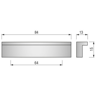 TIRADOR ALUMINIO TATI L84 C64 CROMO 2