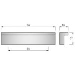 TIRADOR ALUMINIO TATI L84 C64 CROMO