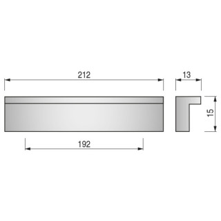 TIRADOR ALUMINIO TATI L212 C192 CROMO 2