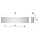 TIRADOR ALUMINIO TATI L212 C192 CROMO