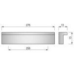 TIRADOR ALUMINIO TATI L276 C256 CROMO