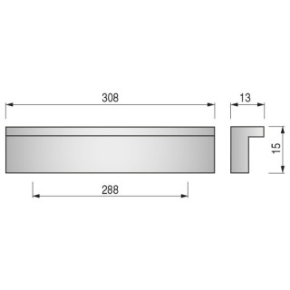 TIRADOR ALUMINIO TATI L308 C288 CROMO 2