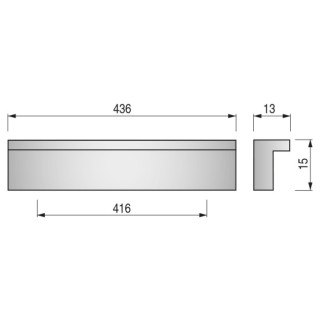 TIRADOR ALUMINIO TATI L436 C416 CROMO 2