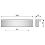 TIRADOR ALUMINIO TATI L436 C416 CROMO