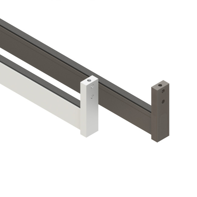 TUBO RECTANGULAR DE ALUMINIO. PLATA...