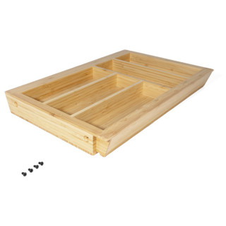 CUBERTERO DE MADERA EXTENSIBLE EN COLOR ABEDUL Y NOGAL. MODELO LIVVO. DIFERENTES ANCHOS