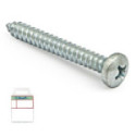 TORNILLO ROSCA CHAPA DIN 7981 LARG.R/CHAPA 6.5MM Ø ROSCA CHAPA 2.9MM