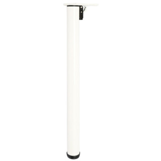 PATA DE MESA PLEGABLE BLANCA R9010 HIERRO. CON ALTURA REGULABLE 710-740 MM