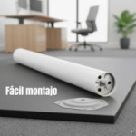 PATA DE MESA PLEGABLE BLANCA R9010 HIERRO. CON ALTURA REGULABLE 710-740 MM