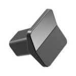 POMO ZAMAK MODELO VIS A VIS L26 LATON CEPILLADO / NEGRO / EFECTO INOX