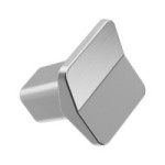 POMO ZAMAK MODELO VIS A VIS L26 LATON CEPILLADO / NEGRO / EFECTO INOX