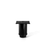 PATA METAL STORMY Ø50 H90-H150 PLACA NEGRO