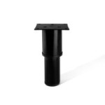 PATA METAL STORMY Ø50 H90-H150 PLACA NEGRO