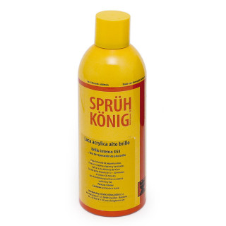 LACA DE ACABADO. NITROCELULÓSICA. SUPER ALTO BRILLO. INTERIOR. TRANSPARENTE. 400 ML - KONIG