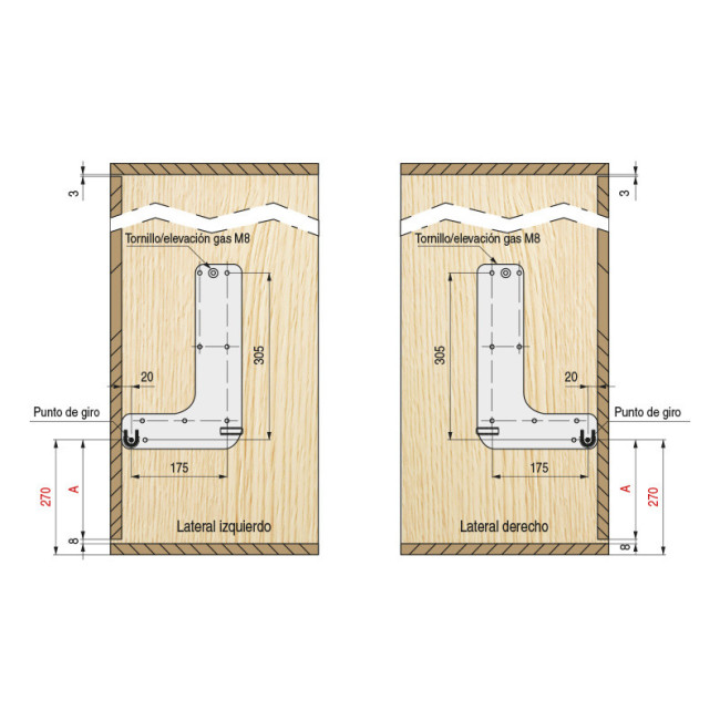 PLACAS CAMA ABATIBLE VERTIC-HORIZON GRIS JGO.HORIZONTAL 135-150 Y VERTICAL TODAS