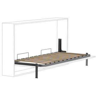 SOMIER HORIZONTAL 135X190 ANTRACITA PATA BASCULANTE