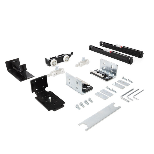 KIT MAGIC LIVING PUERTA L1100 40KG NIQUEL SATINADO  CON FRENO AMORTIGUADO.