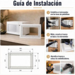 MARCO PARA MUEBLE DE MICROONDAS. ABS. BLANCO. MONTAJE ATORNILLADO
