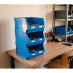 GAVETA APILABLE AZUL 336X216X200 MM 10,1 L TAYG