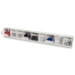 MÓDULO BASCULANTE. MODULAR. COMPARTIMENTADO. PLÁSTICO TRANSPARENTE. 9 CAJONES