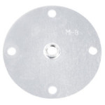 PLACA REDONDA PARA PATAS. ZINCADO. ROSCA M8. DIÁMETRO EXTERIOR 66MM - Q&AMPQ