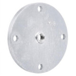 PLACA REDONDA PARA PATAS. ZINCADO. ROSCA M8. DIÁMETRO EXTERIOR 66MM - Q&AMPQ
