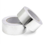 CINTA DE ALUMINIO AUTOADHESIVA. ALUMINIO. PLATA. ESPESOR 50?M. SELLADO CONDUCTOS. LONGITUD 50M