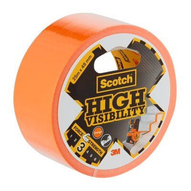 CINTA ADHESIVA UNIVERSAL SCOTCH 48MMX25M. ALTA VISIBILIDAD. NARANJA - 3M