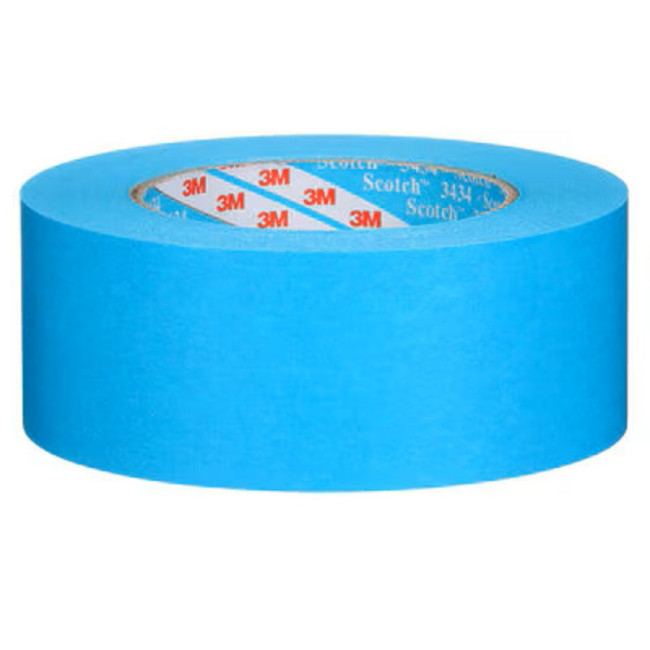 CINTA DE ENMASCARAR SCOTCH 3434. PAPEL CREPÉ SUAVE. ACABADO MATE. AZUL CLARO. ANCHO 48MM - 3M