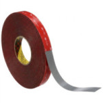 CINTA ADHESIVA DOBLE CARA 3M VHB SERIE GPH. ESPUMA ACRÍLICA. UNIÓN PERMANENTE. GRIS. ESPESOR 0,6 MM