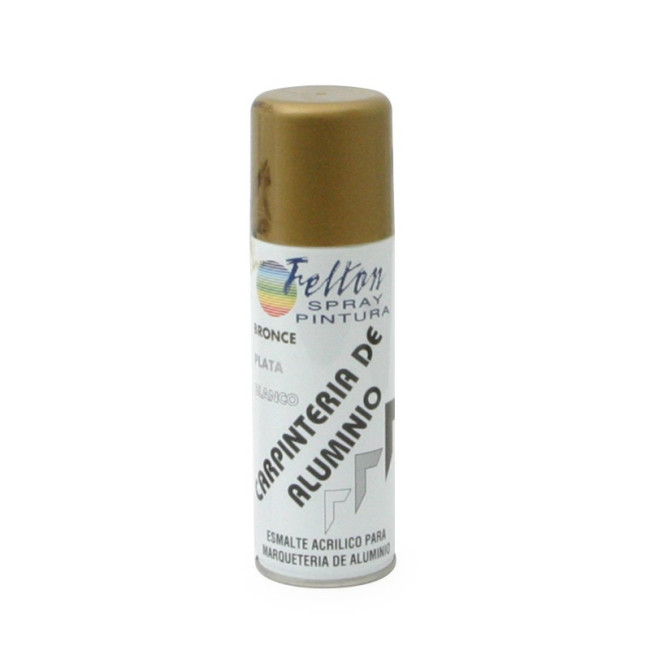 SPRAY PINTURA ALUMINIO BRONCE. SINTÉTICA. AEROSOL. 200 ML. SECADO RÁPIDO - FELTON