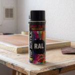 SPRAY ACRÍLICO. NEGRO SATINADO. RAL 9005. SPRAY. INTERIORES Y EXTERIORES. 400ML - TOP ACRYLIC