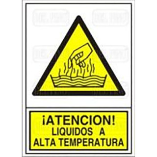 SEÑAL 360 ADHESIVA 148X105 ­ATENCION! LIQUIDOS A ALTA TEMPERATURA