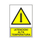 SEÑAL 376 ADHESIVA 105X74 ATENCION! ALTA TEMPERATURA