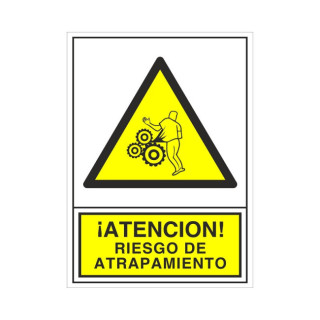 SEÑAL 399 ADHESIVA 148X105 ATENCION! RIESGO DE ATRAPAMIENTO