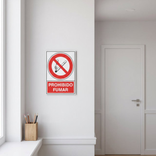 SEÑAL 400 ADHESIVA 148X105''PROHIB.FUMAR'' 2