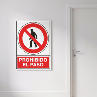 SEÑAL 410 PLAST.420X300 ''PROHIB.EL PASO'' 2