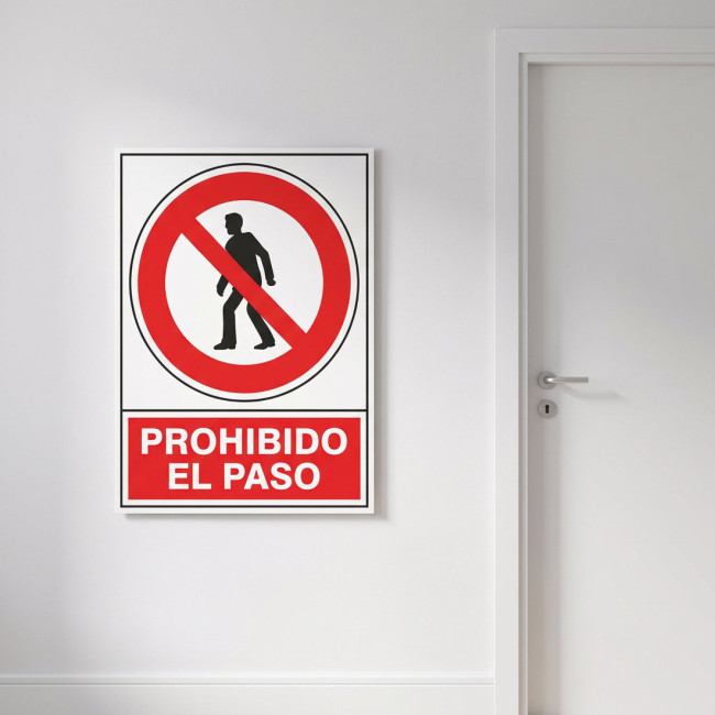 SEÑAL 410 PLAST.420X300 ''PROHIB.EL PASO''
