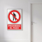 SEÑAL 410 PLAST.420X300 ''PROHIB.EL PASO''