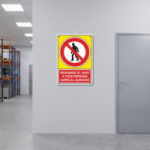 SEÑAL 413 PLAST.295X210''PR.PER/AJ.ALMAC'' PROHIBIDO PASO TODA PERS.AJENA ALUMINIO ALMACEN