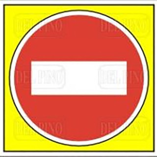 SEÑAL 456 PLAST.245X245''DIREC.PROHIBIDA''