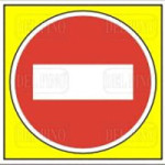 SEÑAL 456 PLAST.245X245''DIREC.PROHIBIDA''