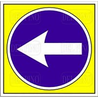 SEÑAL 457 PLASTICO 345X345 "DIRECCIÓN OBLIGATORIA"