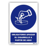 SEÑAL ADHESIVA 210X150''OBL.APAG.CIGARR.''