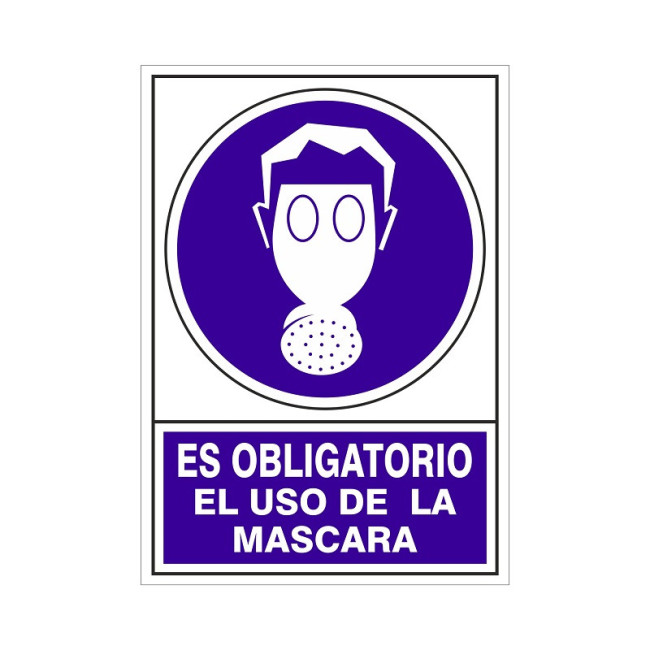 SEÑAL 606 ADHESIVA 148X105''OB.USO MASC'' ES OBLIGATORIO EL USO DE MASCARILLA