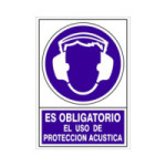 SEÑAL 607 ADHESIVA 105X74 ES OBLIGATORIO USO PROTECCION ACUSTICA