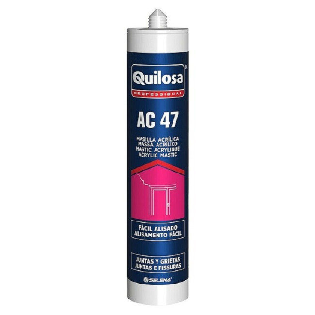 MASILLA ACRÍLICA SINTEX AC-47. PINTABLE. MONOCOMPONENTE. GRIS. EN 15651-1. 310 ML - QUILOSA