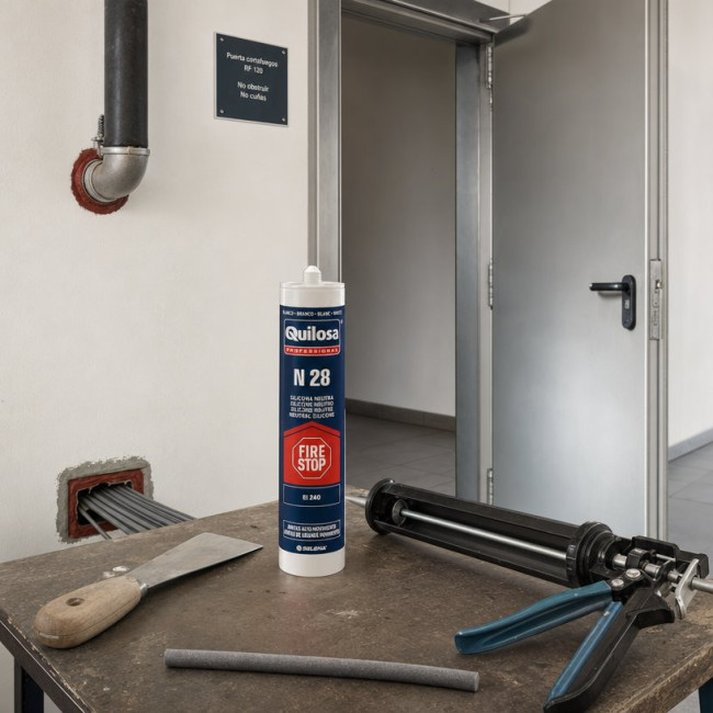 SILICONA FIRE-STOP. EI 240. CARTUCHO. 300 ML - QUILOSA