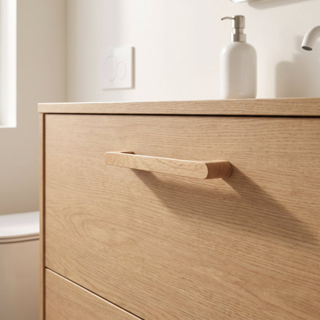 TIRADOR DE MUEBLE. MADERA MACIZA. ASA RECTA. VARIOS COLORES - VIEFE